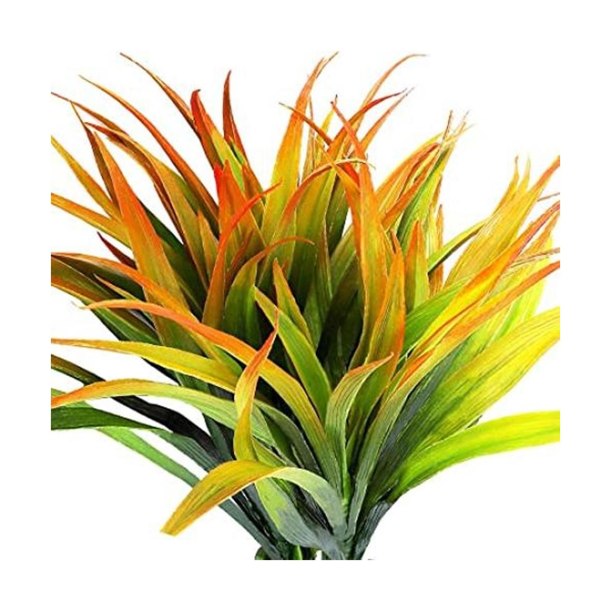 4 plantas artificiales de hierba falsa falsa de plástico