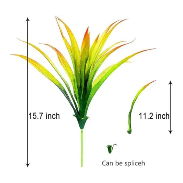 4 plantas artificiales de hierba falsa falsa de plástico_3