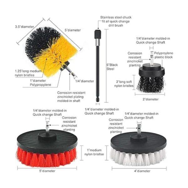 Shieldpro Juego de 45 piezas de accesorios de cepillo de