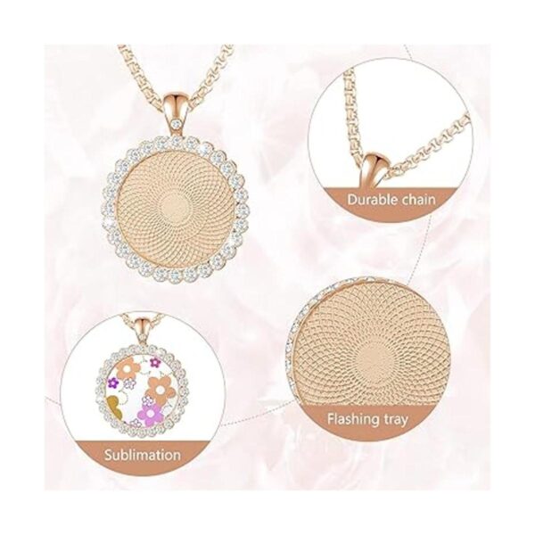 9 piezas de sublimación en blanco collar con bisel de