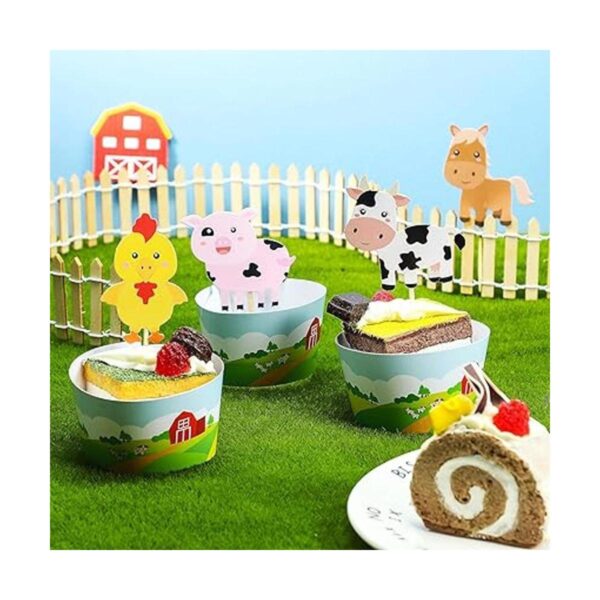 48 piezas de decoración y envoltura para cupcakes con_2