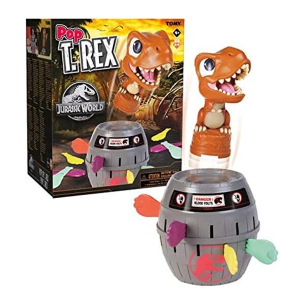 TOMY Jurassic World Pop Up TRex Juego de dinosaurios para_1