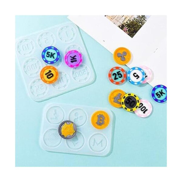 Molde de silicona para monedas iSuperb con 2 piezas de