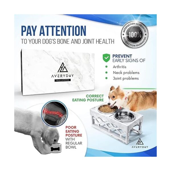 AVERYDAY Soporte elevado para cuencos para perros con 2_2