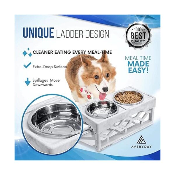 AVERYDAY Soporte elevado para cuencos para perros con 2_5
