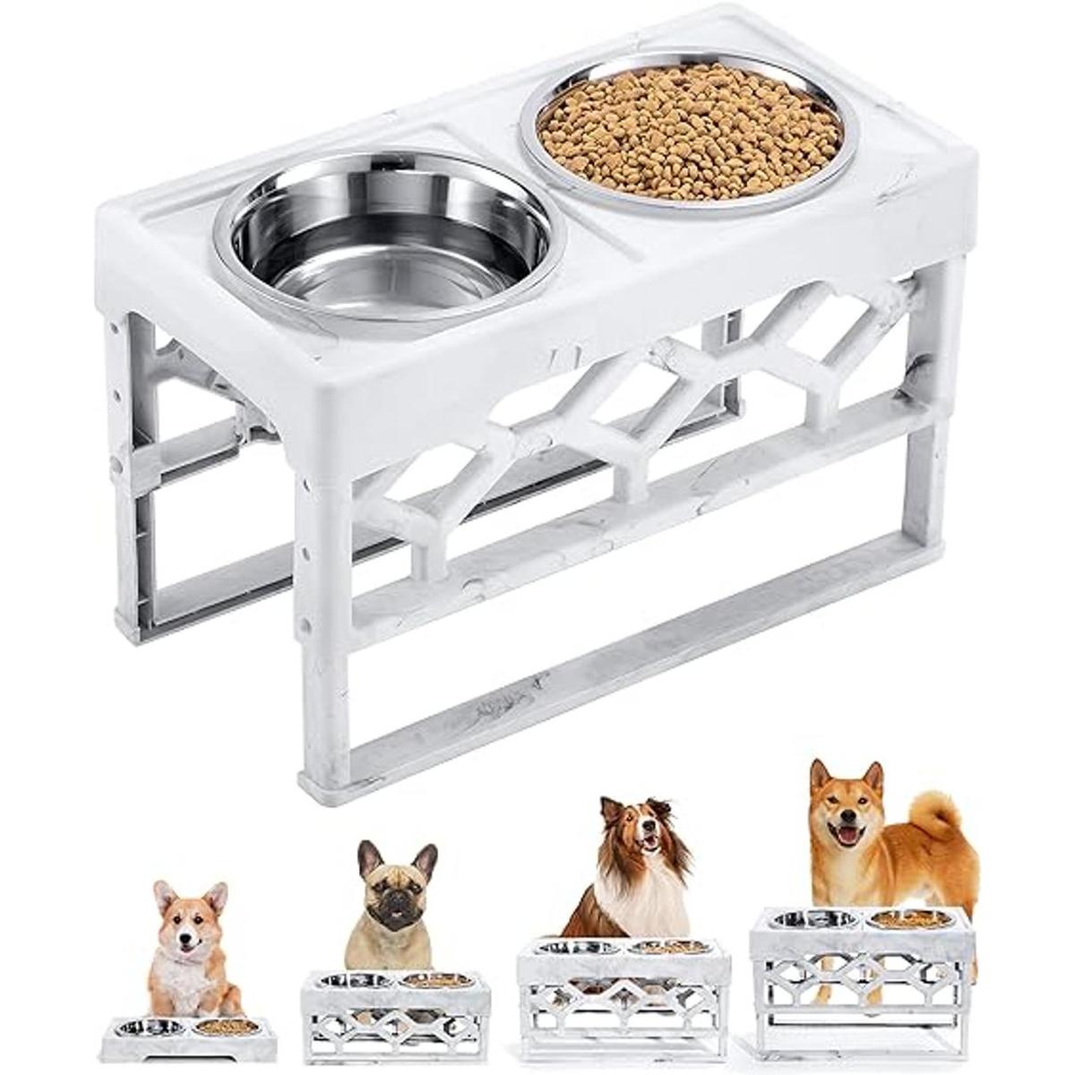 AVERYDAY Soporte elevado para cuencos para perros con 2