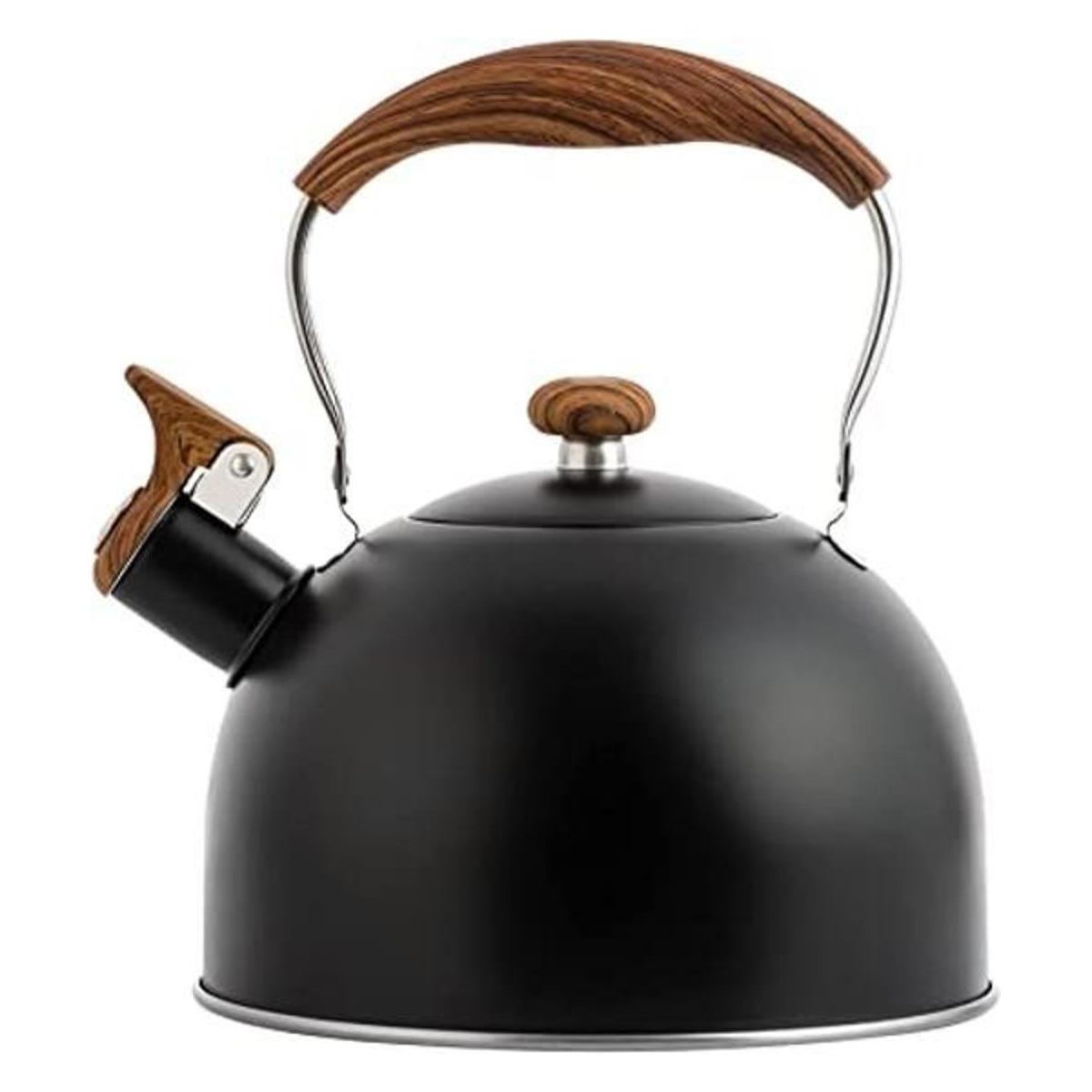 Hervidores de té silbantes con mango de nailon de ajuste