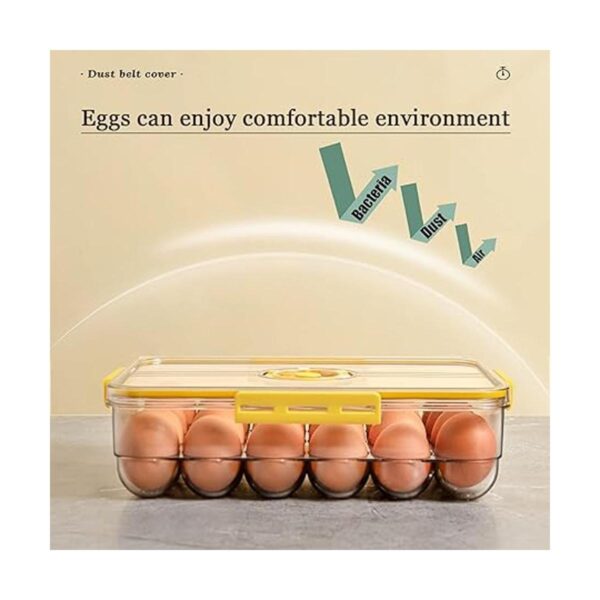 JMSWENJUAN Recipiente para huevos huevera con tapa y_6