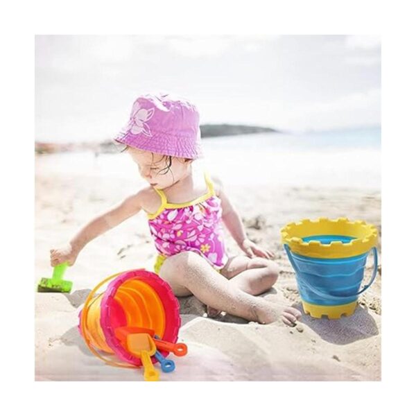 Jumbo Castle Beach Cubos plegables de arena para niños y_3