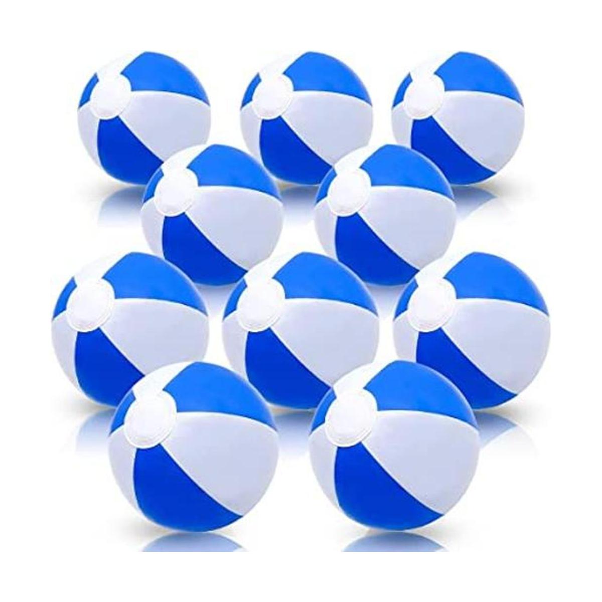 ArtCreativity Pelotas de playa azules y blancas para
