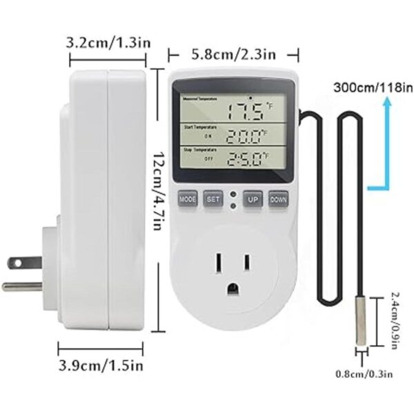 KETOTEK Enchufe de salida de termostato digital para