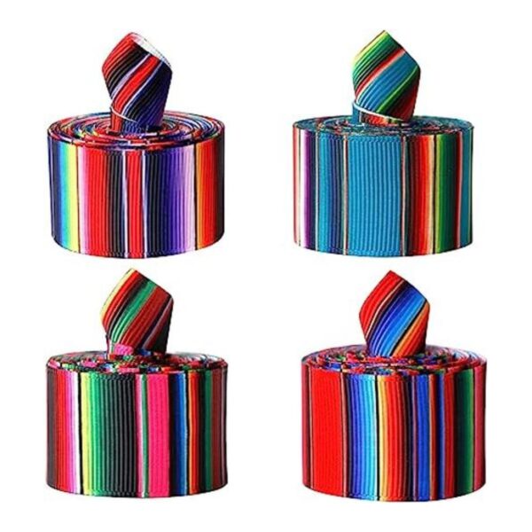 Kiddisie 4 rollos de cinta para fiestas mexicanas de 2.5