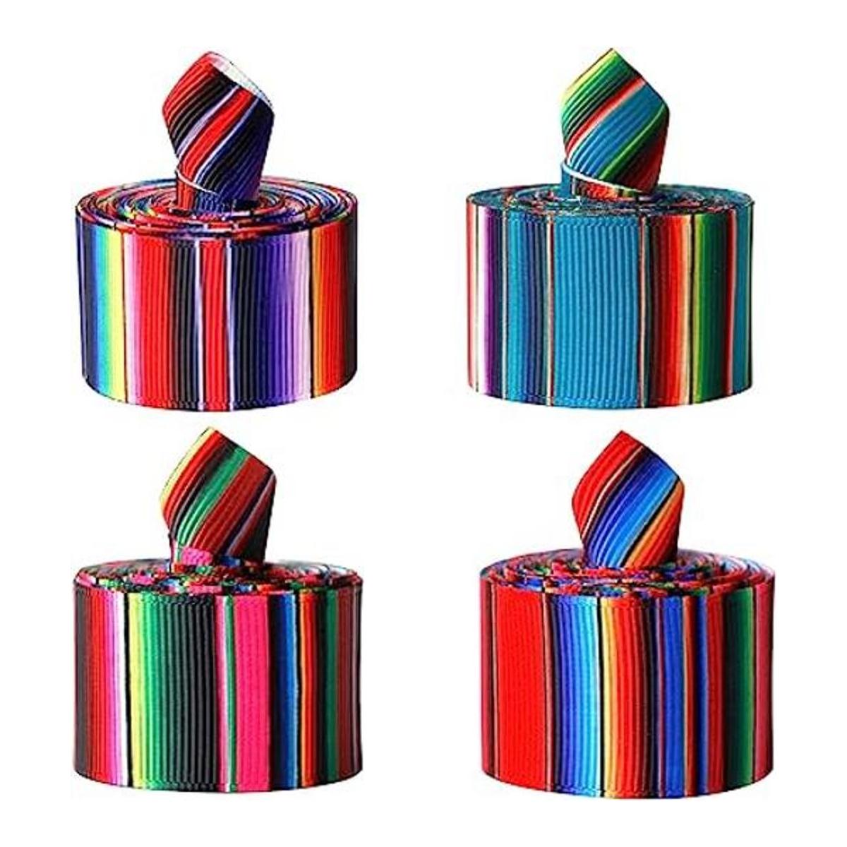Kiddisie 4 rollos de cinta para fiestas mexicanas de 2.5