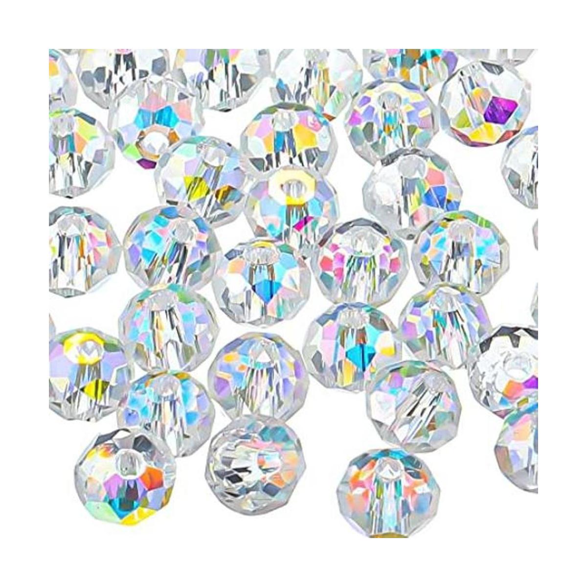 Highergo 500 cuentas de cristal Rondelle AB de 0.315 in