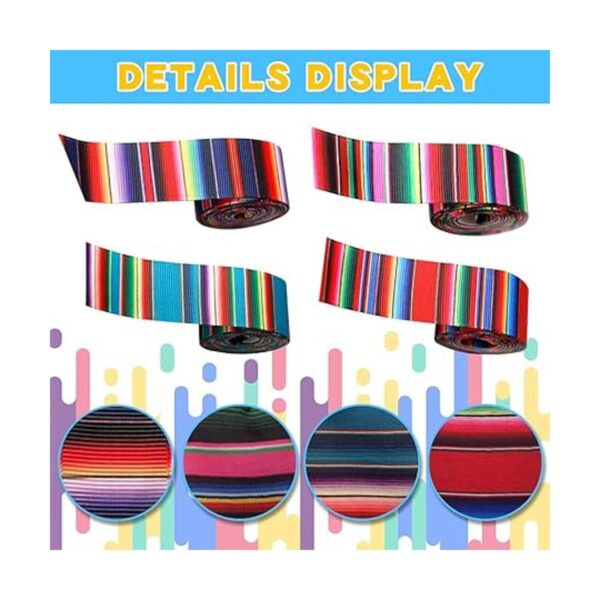 Kiddisie 4 rollos de cinta para fiestas mexicanas de 2.5