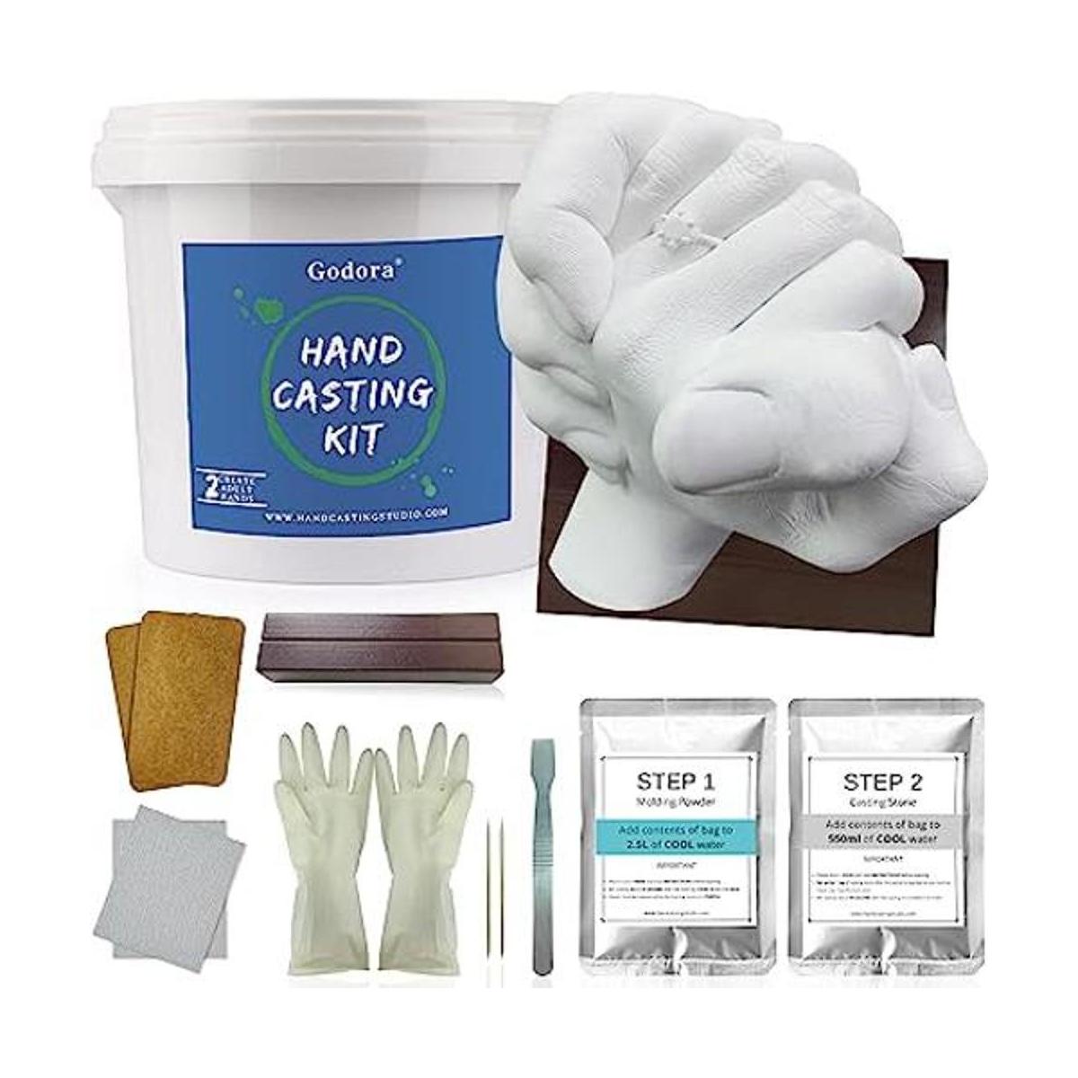 Godora Kit de moldeo de manos para parejas y actividades