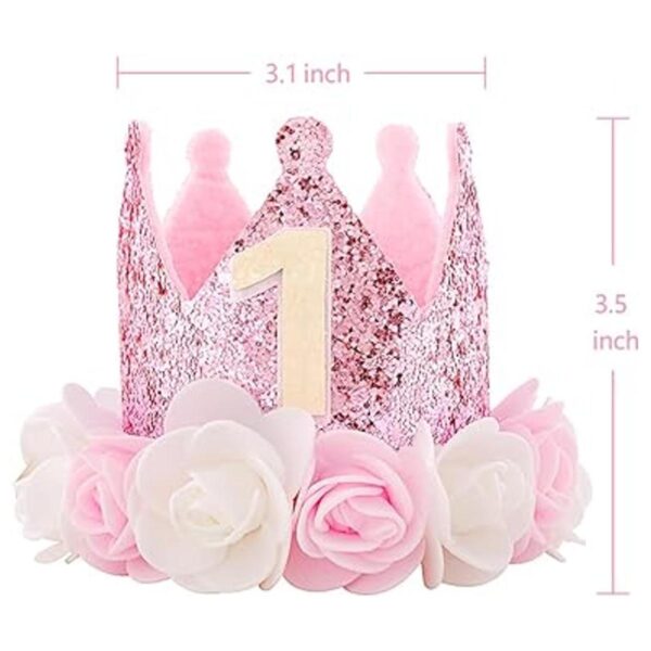 Kbrand Sombrero de primer cumpleaños para bebé niña_2