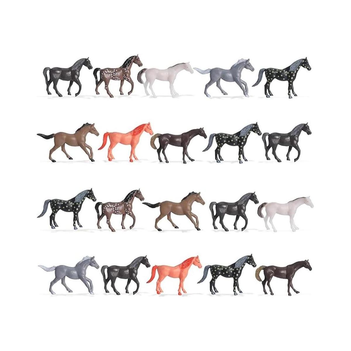Juego de 20 figuras de caballo de plástico realistas