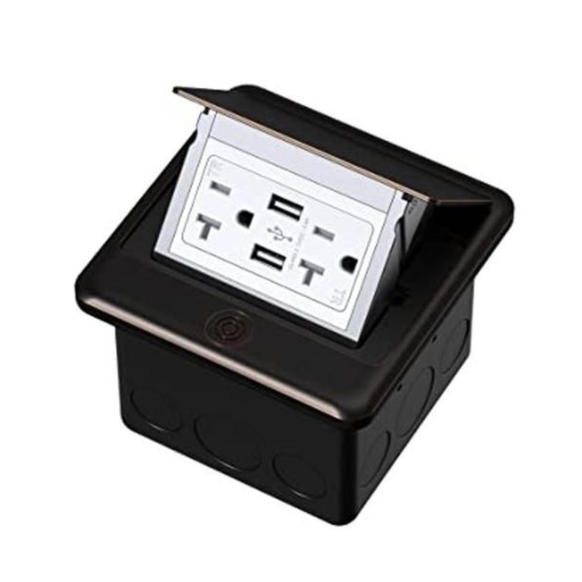 KYHSHJ Cargadores USB de 4.8 A caja de acero inoxidable