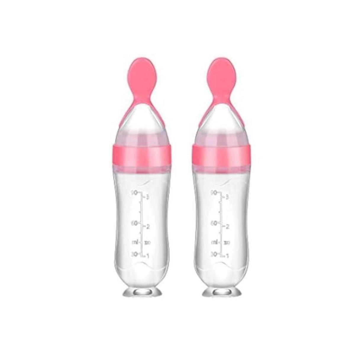 Nuanchu Baby Food Feeder Silicone Squeeze Feeding Spoon