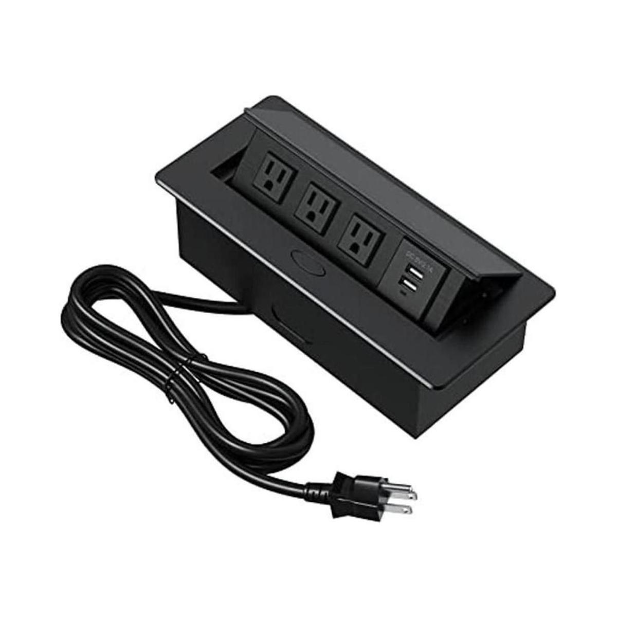 KYHSHJ Caja de conexión de escritorio con 2 puertos USB y