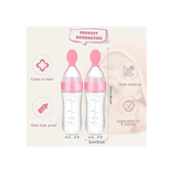 Nuanchu Baby Food Feeder Silicone Squeeze Feeding Spoon