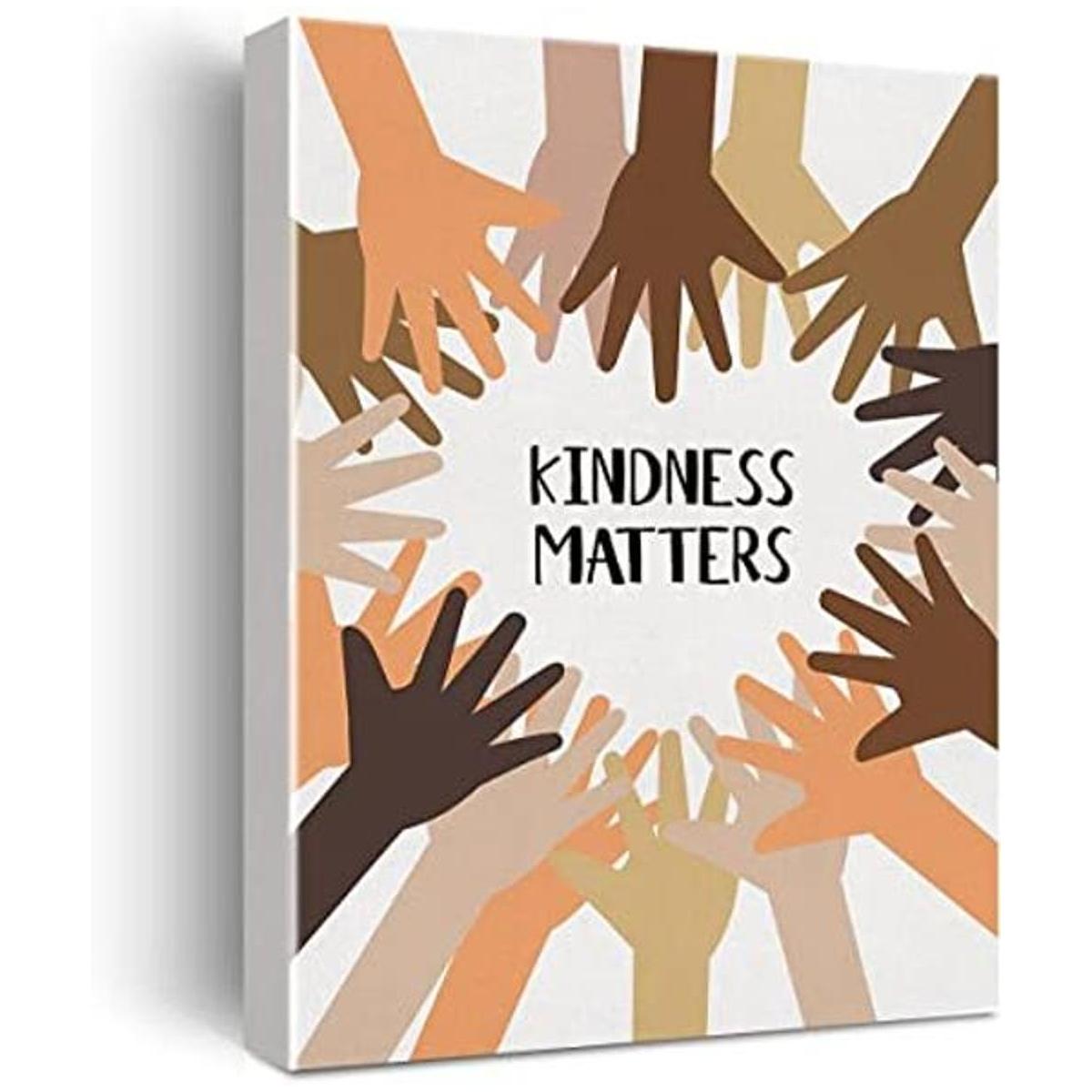 Kindness Matters Diversity Classroom Lienzo decorativo de