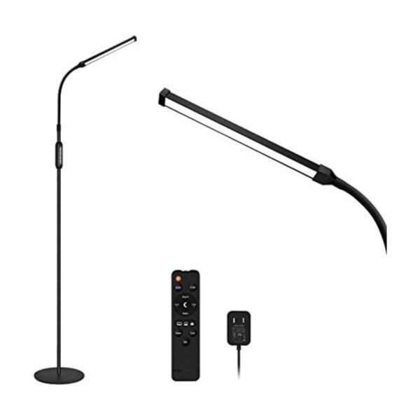 Lámpara de pie LED brillante ajustable cuello de cisne luz_1
