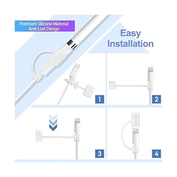Hiicopa Adaptador de cargador compatible con Apple Pencil_3