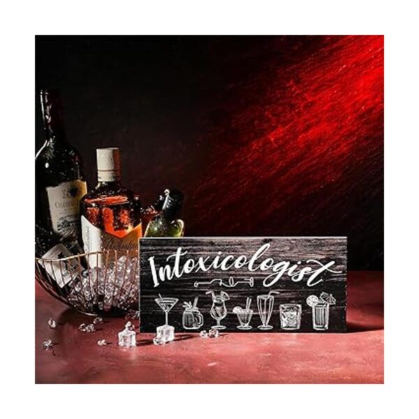 Jetec Intoxicologist Wood Bar Decor Funny Bar Sign con