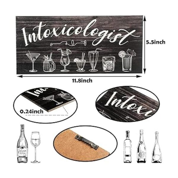 Jetec Intoxicologist Wood Bar Decor Funny Bar Sign con