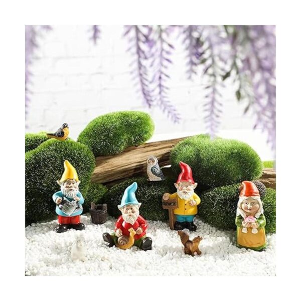 Kit de accesorios de jardín de gnomos de hadas pintado a