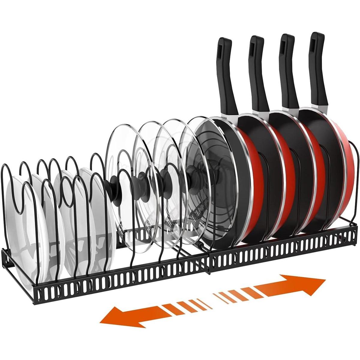 Housolution Estante organizador de ollas y sartenes para