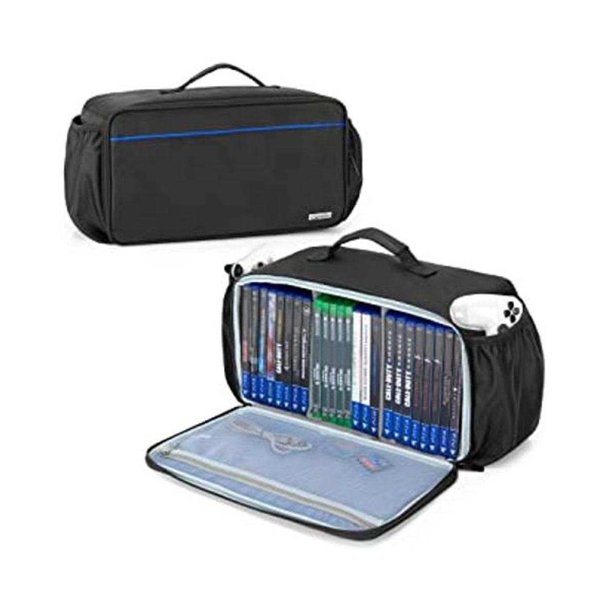 CURMIO Game Disc Storage Bag Holds Up to 24 Discs Game