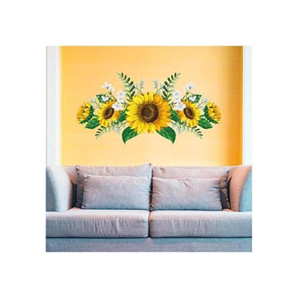 Adhesivo de pared de girasol 12.0 x 24.0 in diseño de_1
