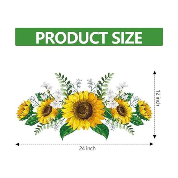 Adhesivo de pared de girasol 12.0 x 24.0 in diseño de_2