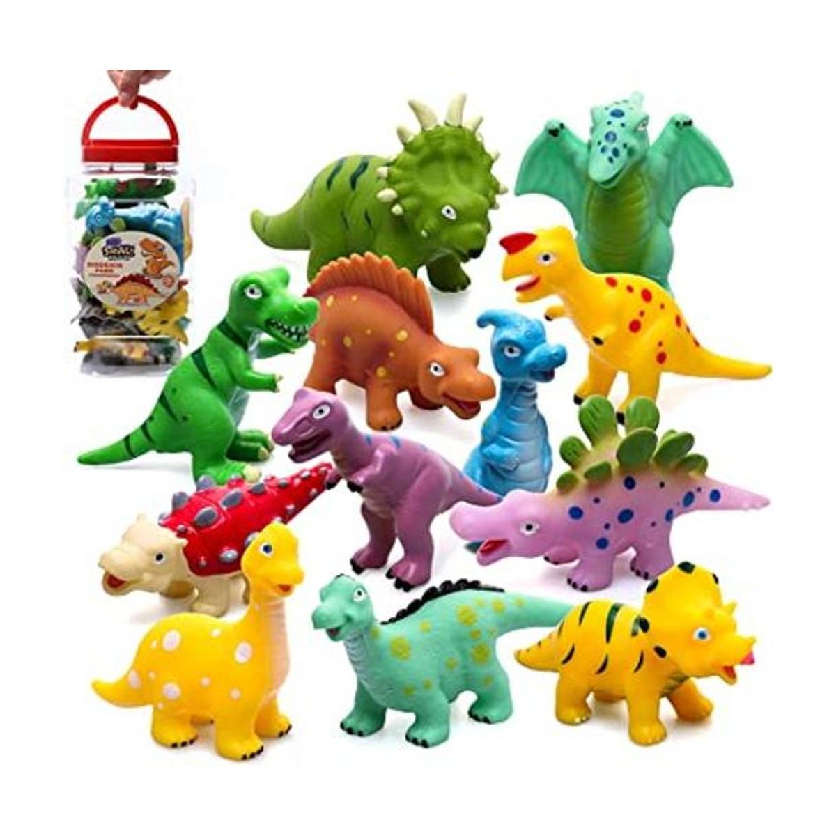 Juguetes de baño de dinosaurio para bebé sin agujeros 12