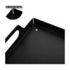 Peohud Paquete de 2 bandejas de metal negro para servir_3