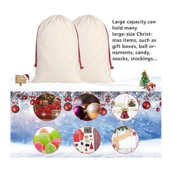 Inspireyee Paquete de 6 bolsas de Navidad grandes de Papá