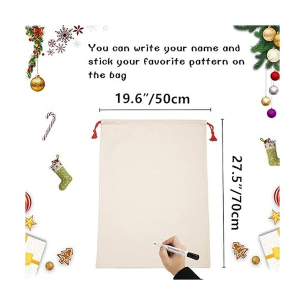 Inspireyee Paquete de 6 bolsas de Navidad grandes de Papá