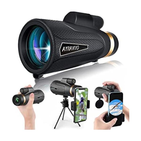 AYRAVIIO Telescopio monocular de 12 x 60 pulgadas con_1