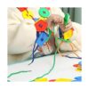70 piezas Montessori cordón de juguete de roscar Cuentas_3