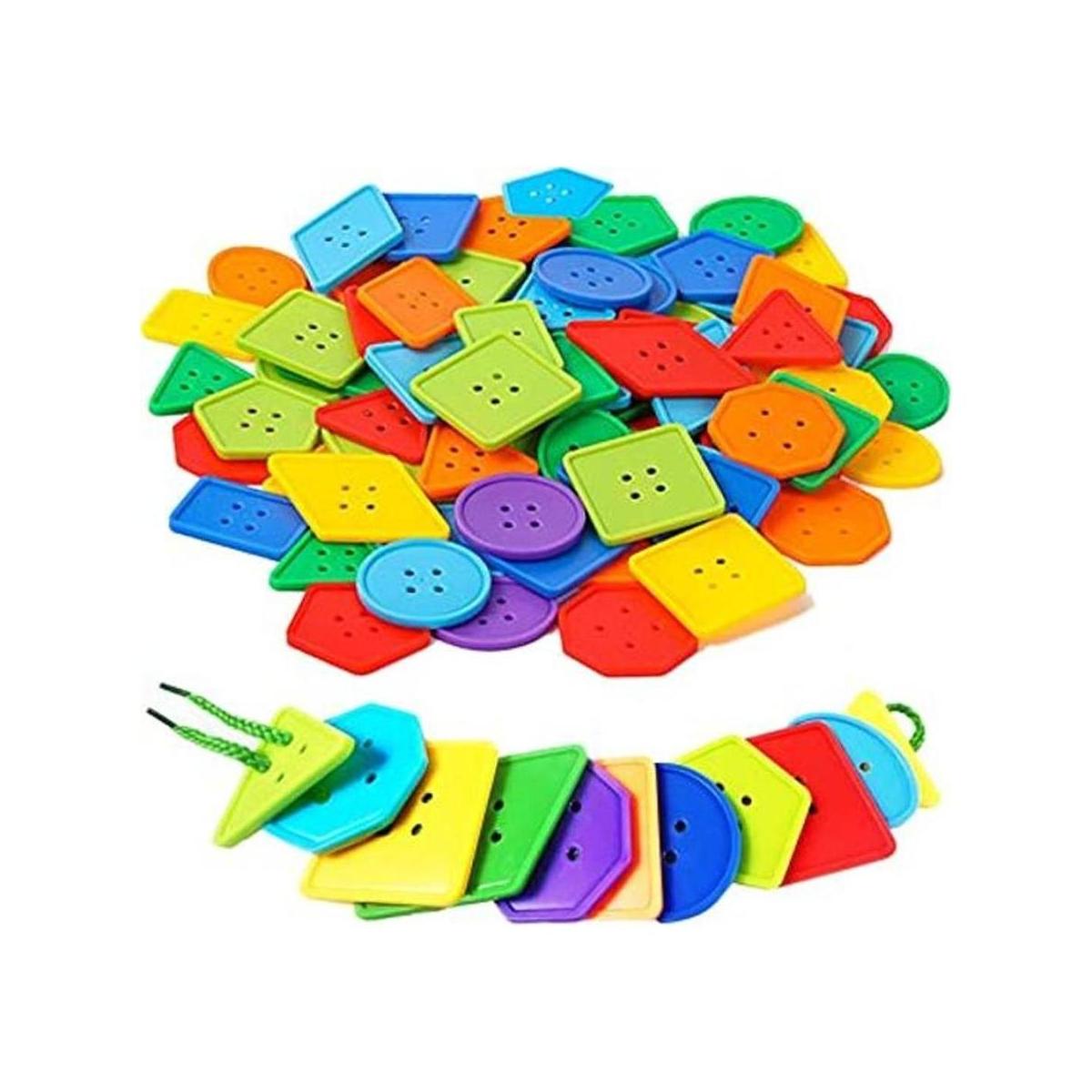 70 piezas Montessori cordón de juguete de roscar Cuentas