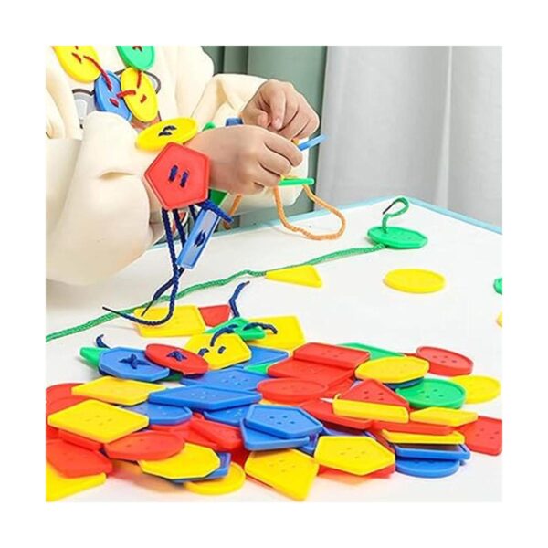 70 piezas Montessori cordón de juguete de roscar Cuentas_4