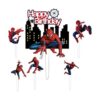 6 piezas de Spiderman Happy Birthday Cake Topper para_1