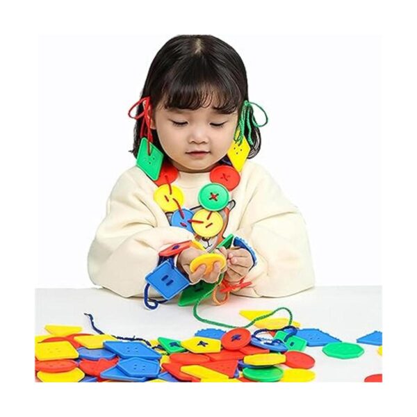 70 piezas Montessori cordón de juguete de roscar Cuentas_2