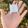 Adabele Cadena de cable de plata de ley 925 auténtica sin_3