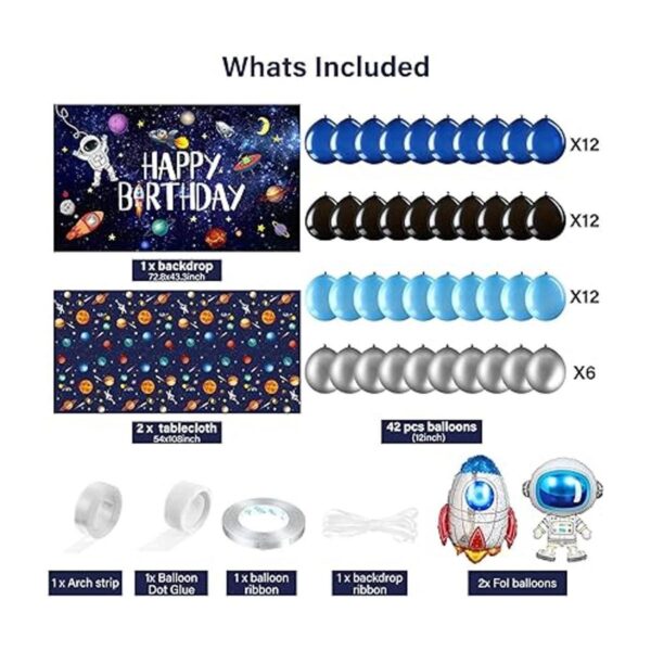 Juego de decoración de fiesta de cumpleaños del espacio_2