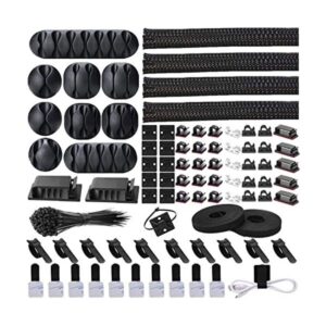 Kit organizador de gestión de cables 4 fundas de cable_1