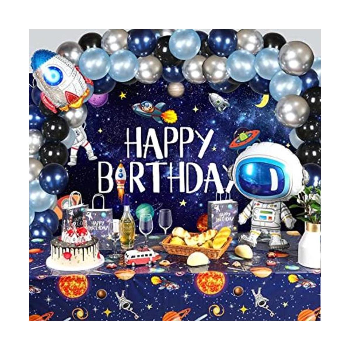 Juego de decoración de fiesta de cumpleaños del espacio